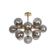 Load image into Gallery viewer, Farmhouze Light - Luxe Cluster Smoked Glass Globe Sphere Bubble Chandelier - Chandelier - Brass - 
