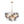 Load image into Gallery viewer, Farmhouze Light - Luxe Cluster Swirled Grey Glass Globe Bubble Chandelier - Chandelier - Brass - 
