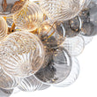 Load image into Gallery viewer, Farmhouze Light - Luxe Cluster Swirled Grey Glass Globe Bubble Chandelier - Chandelier - Brass - 
