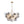 Load image into Gallery viewer, Farmhouze Light - Luxe Cluster Swirled Grey Glass Globe Bubble Chandelier - Chandelier - Brass - 
