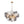 Load image into Gallery viewer, Farmhouze Light - Luxe Cluster Swirled Grey Glass Globe Bubble Chandelier - Chandelier - Brass - 
