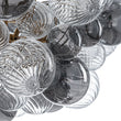 Load image into Gallery viewer, Farmhouze Light - Luxe Cluster Swirled Grey Glass Globe Bubble Chandelier - Chandelier - Brass - 
