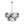 Load image into Gallery viewer, Farmhouze Light - Luxe Cluster Swirled Grey Glass Globe Bubble Chandelier - Chandelier - Brass - 
