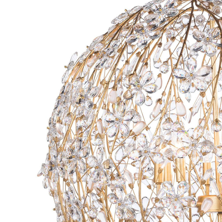 Farmhouze Light - Luxe French Farmhouse Crystal Flower Sphere Chandelier - Chandelier - 6 - Light - 