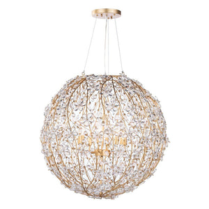 Farmhouze Light - Luxe French Farmhouse Crystal Flower Sphere Chandelier - Chandelier - 6 - Light - 