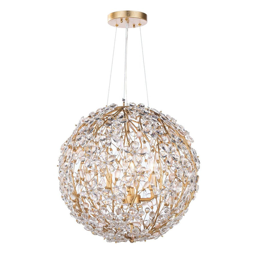 Farmhouze Light - Luxe French Farmhouse Crystal Flower Sphere Chandelier - Chandelier - 6 - Light - 