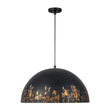 Load image into Gallery viewer, Farmhouze Light - Luxury Distressed Gilded Oversized Metal Dome Pendant - Chandelier - Black - 

