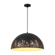 Load image into Gallery viewer, Farmhouze Light - Luxury Distressed Gilded Oversized Metal Dome Pendant - Chandelier - Black - 
