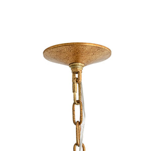 Farmhouze Light - Luxury Gold Foiled Traditional Large Round Sunburst Chandelier - Chandelier - Gold - 