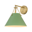 Load image into Gallery viewer, Farmhouze Light-Mid-Century 1-Light Brass Green Cone Wall Sconce-Wall Sconce-2 Packs-
