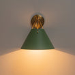 Load image into Gallery viewer, Farmhouze Light-Mid-Century 1-Light Brass Green Cone Wall Sconce-Wall Sconce-2 Packs-
