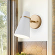 Load image into Gallery viewer, Farmhouze Light - Mid - Century 1 - Light Metal Adjutable Cone Wall Light - Wall Sconce - White - 
