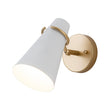Load image into Gallery viewer, Farmhouze Light - Mid - Century 1 - Light Metal Adjutable Cone Wall Light - Wall Sconce - White - 
