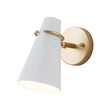 Load image into Gallery viewer, Farmhouze Light - Mid - Century 1 - Light Metal Adjutable Cone Wall Light - Wall Sconce - White - 

