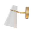 Load image into Gallery viewer, Farmhouze Light - Mid - Century 1 - Light Metal Adjutable Cone Wall Light - Wall Sconce - White - 
