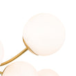 Load image into Gallery viewer, Farmhouze Light - Mid - Century 12 - Light Opal Glass Bubble Round Sputnik Semi Flush - Ceiling Light - Brass - 
