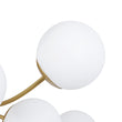 Load image into Gallery viewer, Farmhouze Light - Mid - Century 12 - Light Opal Glass Bubble Round Sputnik Semi Flush - Ceiling Light - Brass - 
