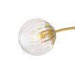 Load image into Gallery viewer, Farmhouze Light-Mid-Century 12-Light Sputnik Fluted Glass Bubble Semi Flush-Chandelier-Brass-
