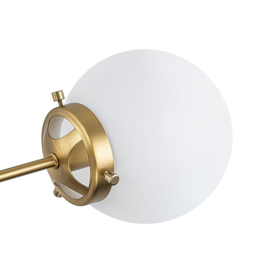 Farmhouze Light - Mid Century 12 - Light White Glass Globe Bubble Sunburst Chandelier - Chandelier - Black - 