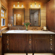 Load image into Gallery viewer, Farmhouze Light-Mid-Century 3-Light Clear Glass Bell Vanity Wall Lamp-Wall Sconce-Brass-
