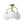 Load image into Gallery viewer, Farmhouze Light - Mid Century 3 - Light Milky Glass Globe Semi Flush Mount - Ceiling Light - 4 Bulbs - 
