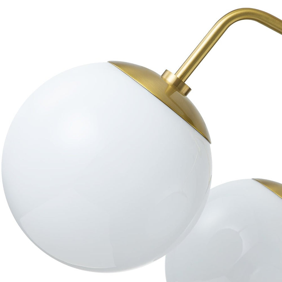 Farmhouze Light - Mid Century 3 - Light Milky Glass Globe Semi Flush Mount - Ceiling Light - 4 Bulbs - 