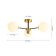 Load image into Gallery viewer, Farmhouze Light - Mid Century 3 - Light Milky White Glass Globe Ceiling Light - Ceiling Light - 26 in. - 
