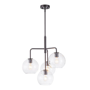 Farmhouze Light - Mid - Century 4 - Light Tiered Sputnik Glass Globe Chandelier - Chandelier - Oil - Rubbed Bronze - 