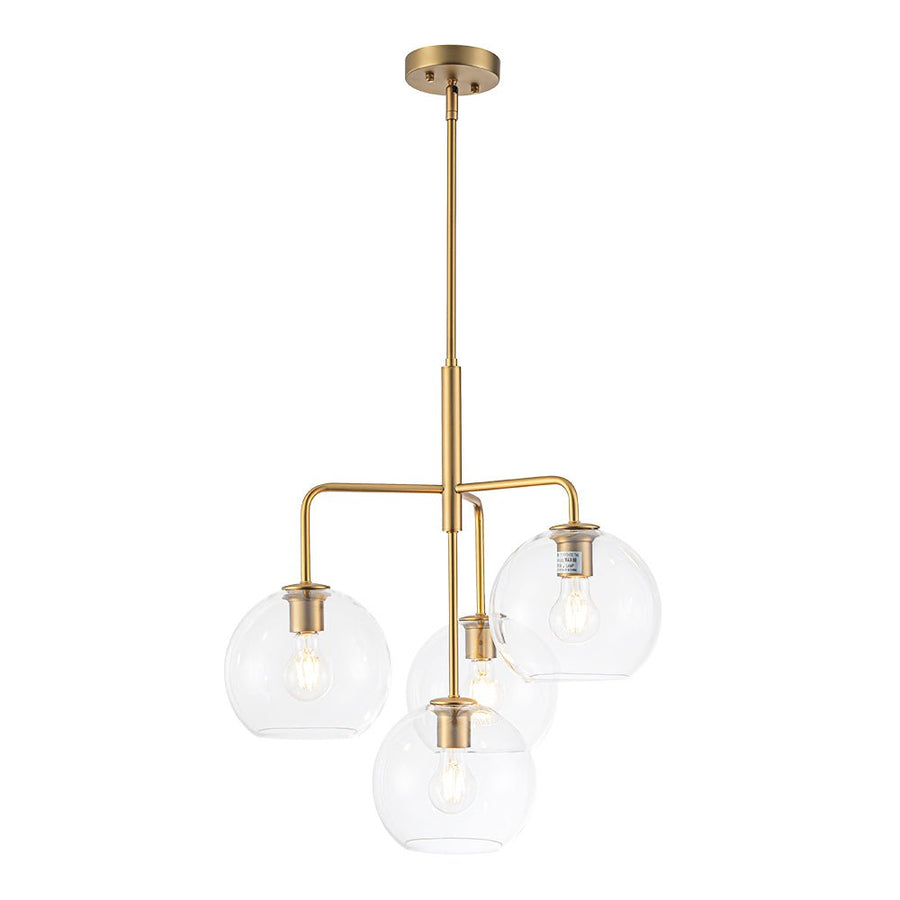 Farmhouze Light - Mid - Century 4 - Light Tiered Sputnik Glass Globe Chandelier - Chandelier - Oil - Rubbed Bronze - 