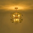 Load image into Gallery viewer, Farmhouze Light - Mid - Century 6 - Light Green Leaf Sunburst Sputnik Chandelier - Chandelier - 19 in - 
