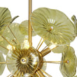 Load image into Gallery viewer, Farmhouze Light - Mid - Century 6 - Light Green Leaf Sunburst Sputnik Chandelier - Chandelier - 19 in - 
