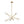 Load image into Gallery viewer, Farmhouze Light - Mid - Century Brass 6 - Light Glass Globe Sputnik Chandelier - Chandelier - Brass - 
