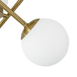 Load image into Gallery viewer, Farmhouze Light - Mid - Century Brass Frosted Glass Globe Sputnik Ceiling Light - Chandelier - Brass - 
