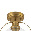 Load image into Gallery viewer, Farmhouze Light-Mid-Century Brass Single Clear Glass Globe Ceiling Light-Ceiling Light-Brass-
