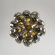 Load image into Gallery viewer, Farmhouze Light - Mid - Century Brass Smoked Glass Globe Bubble Chandelier - Chandelier - Brass - 
