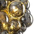 Load image into Gallery viewer, Farmhouze Light - Mid - Century Brass Smoked Glass Globe Bubble Chandelier - Chandelier - Brass - 
