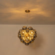 Load image into Gallery viewer, Farmhouze Light - Mid - Century Brass Smoked Glass Globe Bubble Chandelier - Chandelier - Brass - 
