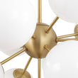 Load image into Gallery viewer, Farmhouze Light - Mid - Century Cluster White Glass Bubble Sphere Sputnik Chandelier - Chandelier - Nickel - 
