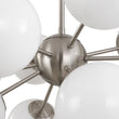 Load image into Gallery viewer, Farmhouze Light - Mid - Century Cluster White Glass Bubble Sphere Sputnik Chandelier - Chandelier - Nickel - 

