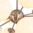 Load image into Gallery viewer, Farmhouze Light - Mid - Century Cluster White Glass Bubble Sphere Sputnik Chandelier - Chandelier - Nickel - 
