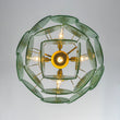 Load image into Gallery viewer, Farmhouze Light-Mid-Century Forest Green Swirl Glass Round Tiered Chandelier-Chandelier-Brass-

