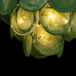Load image into Gallery viewer, Farmhouze Light-Mid-Century Forest Green Swirl Glass Round Tiered Chandelier-Chandelier-Brass-
