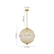 Load image into Gallery viewer, Farmhouze Light - Mid - Century Glam Gold Flower Accented Crystal Orb Chandelier - Chandelier - 18 in. - 
