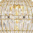 Load image into Gallery viewer, Farmhouze Light - Mid - Century Glam Gold Flower Accented Crystal Orb Chandelier - Chandelier - 18 in. - 

