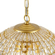 Load image into Gallery viewer, Farmhouze Light - Mid - Century Glam Gold Flower Accented Crystal Orb Chandelier - Chandelier - 18 in. - 
