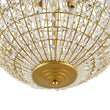 Load image into Gallery viewer, Farmhouze Light - Mid - Century Glam Gold Flower Accented Crystal Orb Chandelier - Chandelier - 18 in. - 
