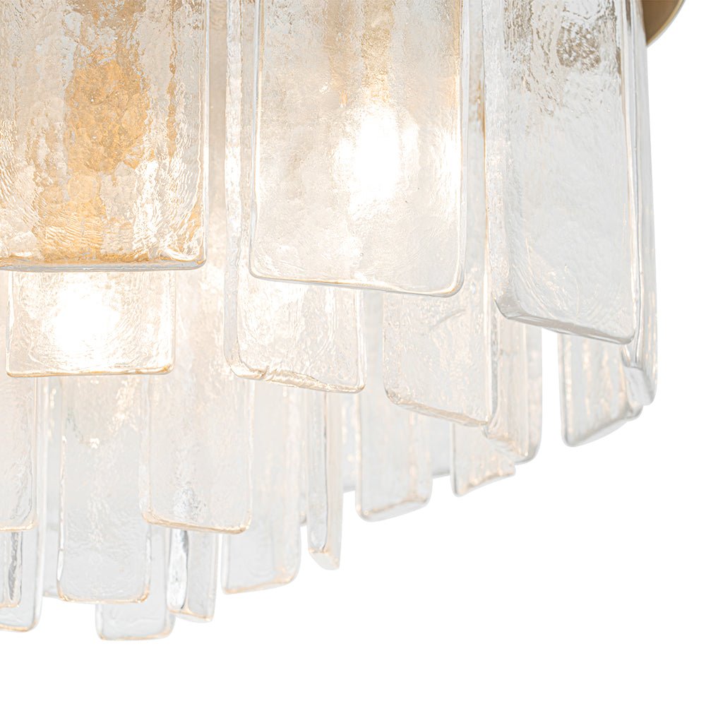 Curated visual reference: Mid Century Tiered Textured Glass Round Ceiling Light Farmhouze Light Photo Inspiration