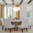 Load image into Gallery viewer, Farmhouze Light - Mid - Century Layered Textured Glass Round Ceiling Light - Chandelier - Brass/Milky Misty Glass - 
