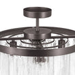 Load image into Gallery viewer, Farmhouze Light-Mid-Century Layered Textured Glass Round Ceiling Light-Chandelier-Nickel-
