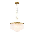 Load image into Gallery viewer, Farmhouze Light - Mid - Century Layered Textured Glass Round Ceiling Light - Chandelier - Nickel - 
